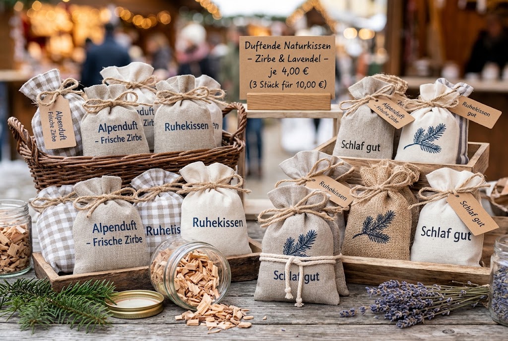 Duftende Naturkissen mit Zirbe & Lavendel – Einfach zu machen, beliebt auf jedem Markt