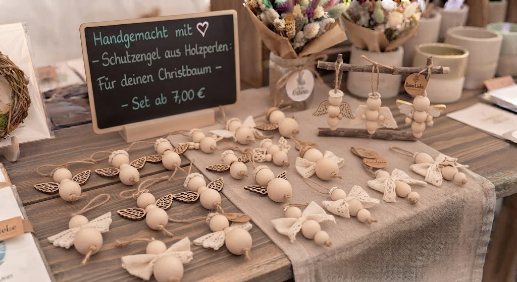 Engel aus Holzperlen