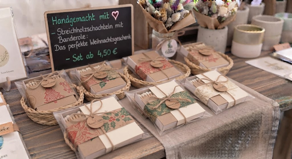 Streichholzschachteln mit Banderole